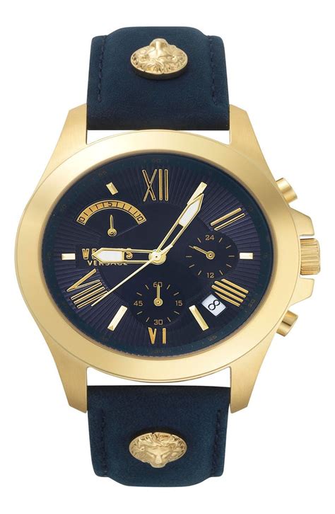 orologi versus by versace|versace leather watch.